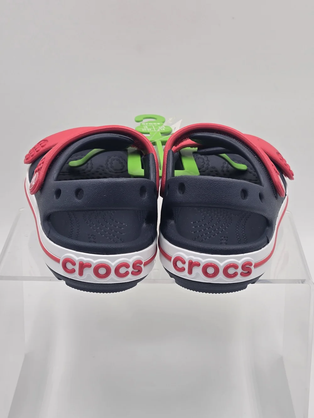 CROCS Crocband Cruise Navy With Red Strap Unisex Sandals Toddler Size C8